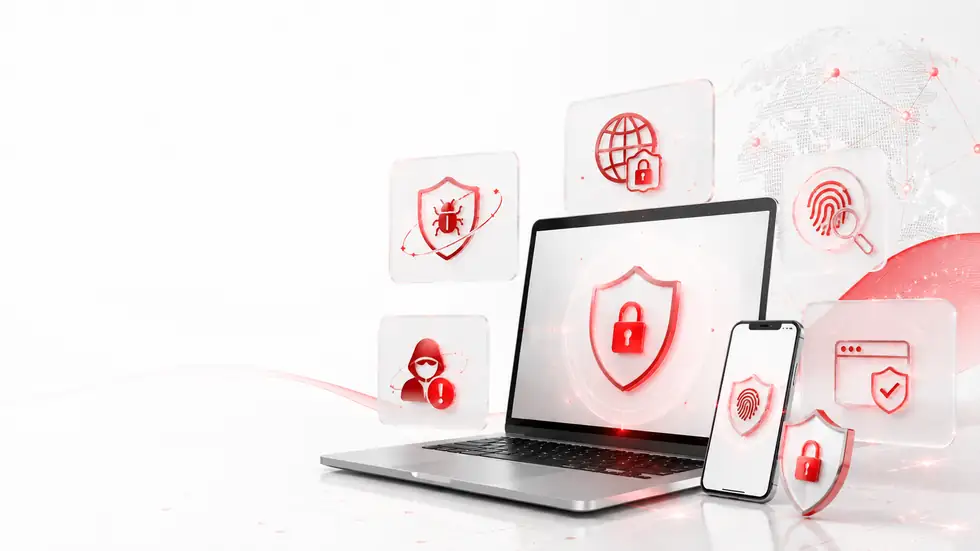 Antivirus and privacy protection feature icons